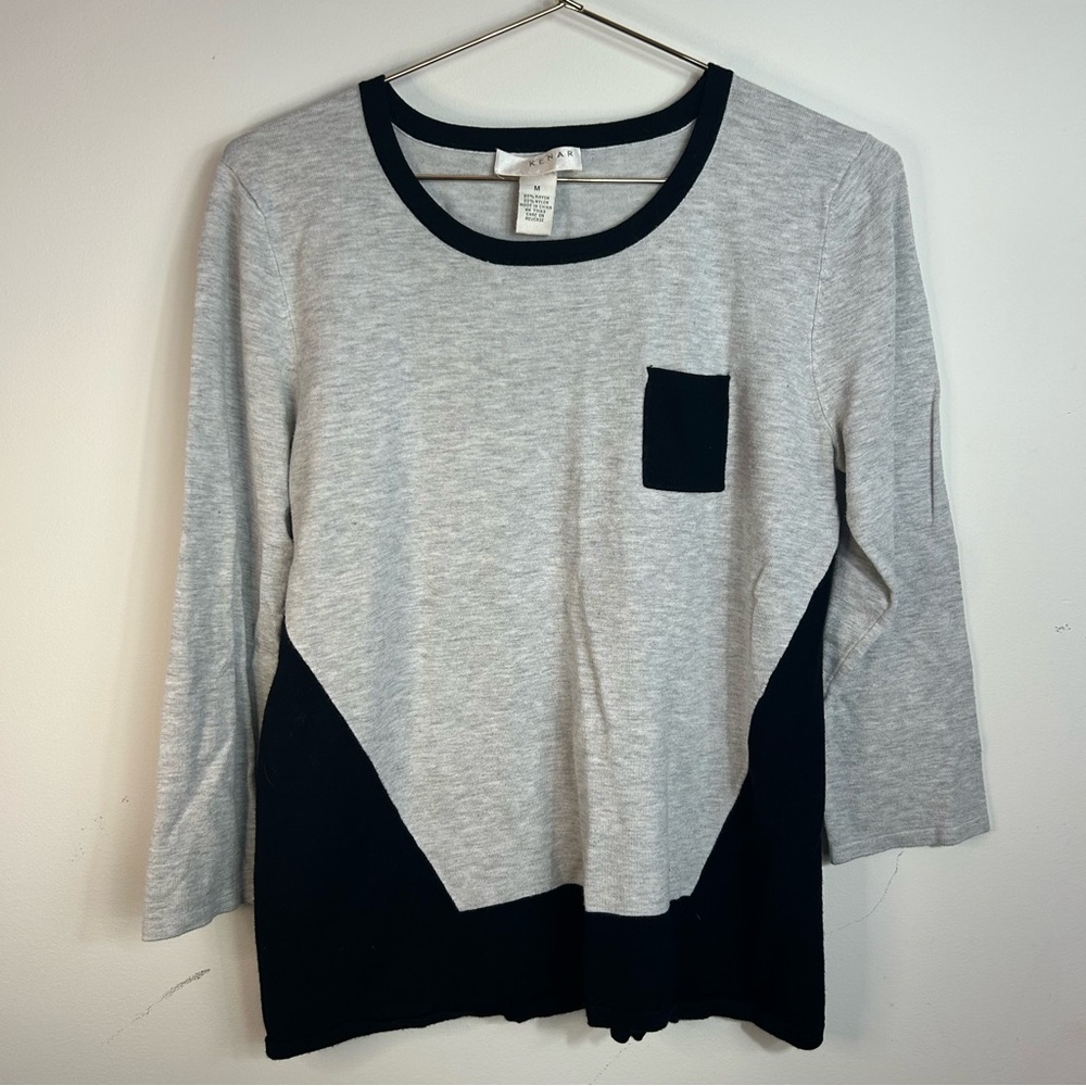 KENAR | Colorblock Grey and Black Sweater